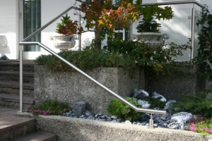 Inoxhandlauf mit Glasfüllung