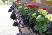 Blumenkistchen mit Schmiedeisenrosen